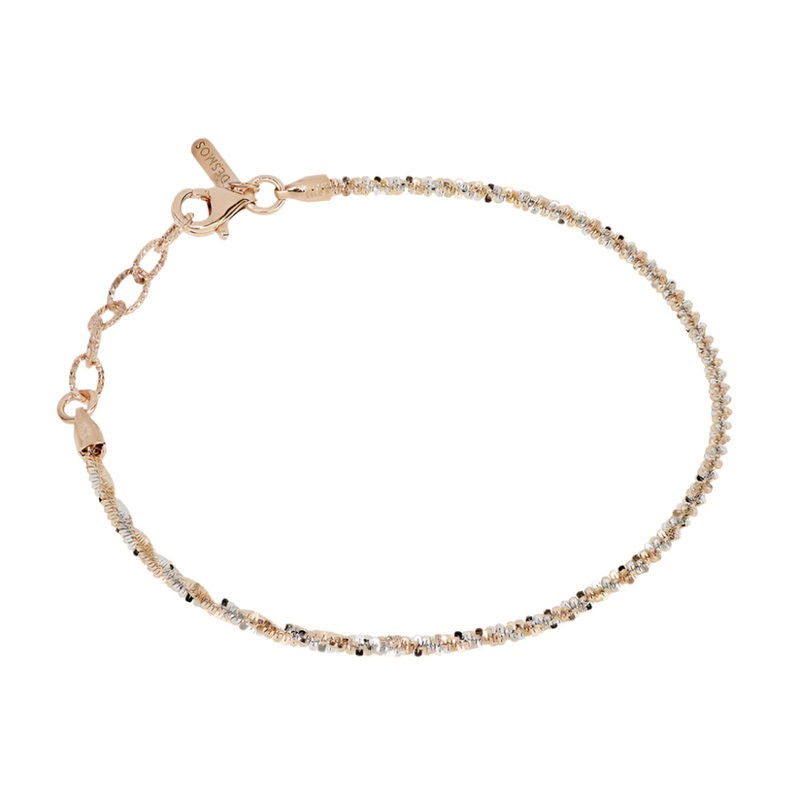 Desmos Two-Tone "Rock Twist" Adjustable Bracelet
