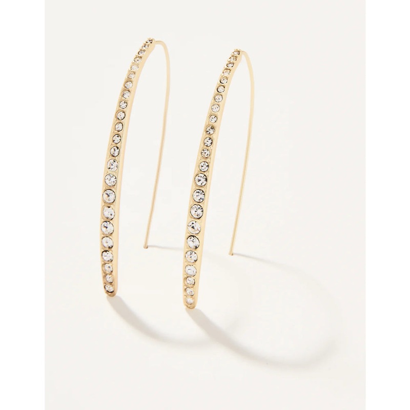 Spartina Large Sparkle Arc Hoop Earrings