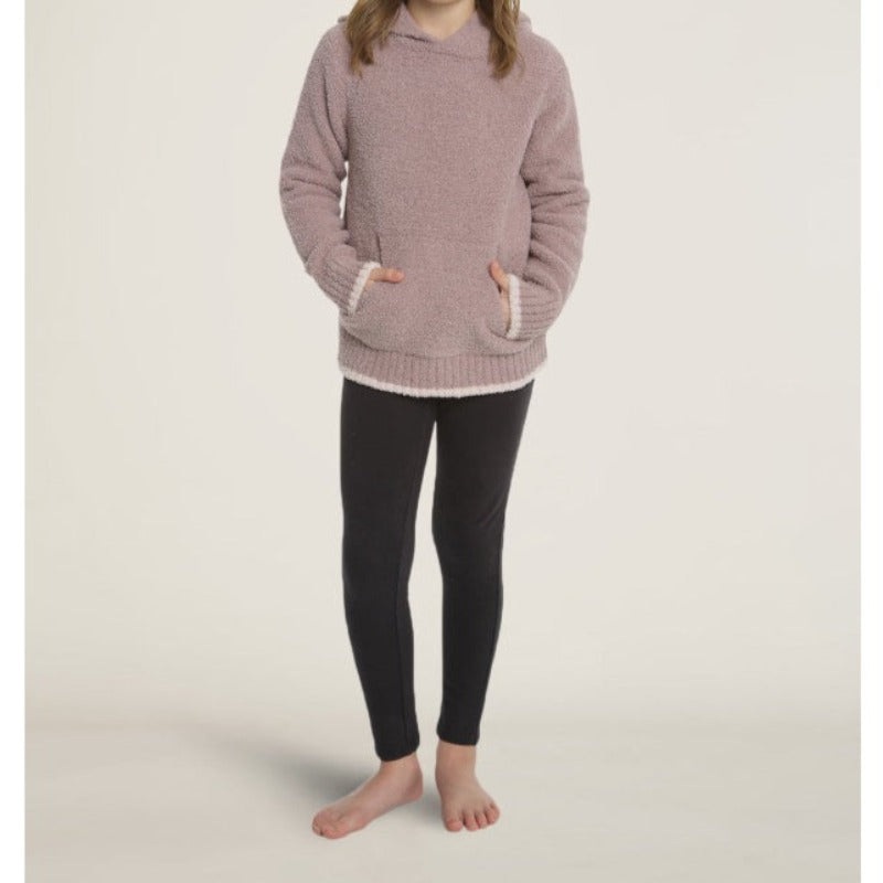 Barefoot Dreams CozyChic Youth Pullover Hoodie- Faded Rose