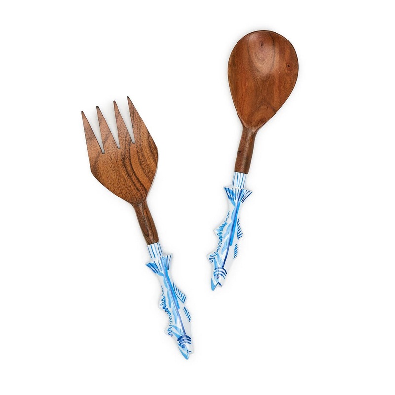 Two's Company Fish Handle Salad Servers - Set of 2