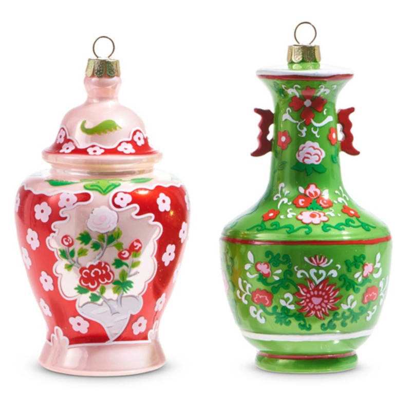 5" Chinoiserie Jar Ornament