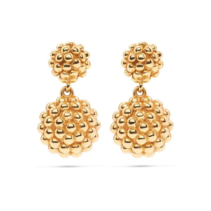 Capucine de Wulf Berry Double Drop Earrings in Gold