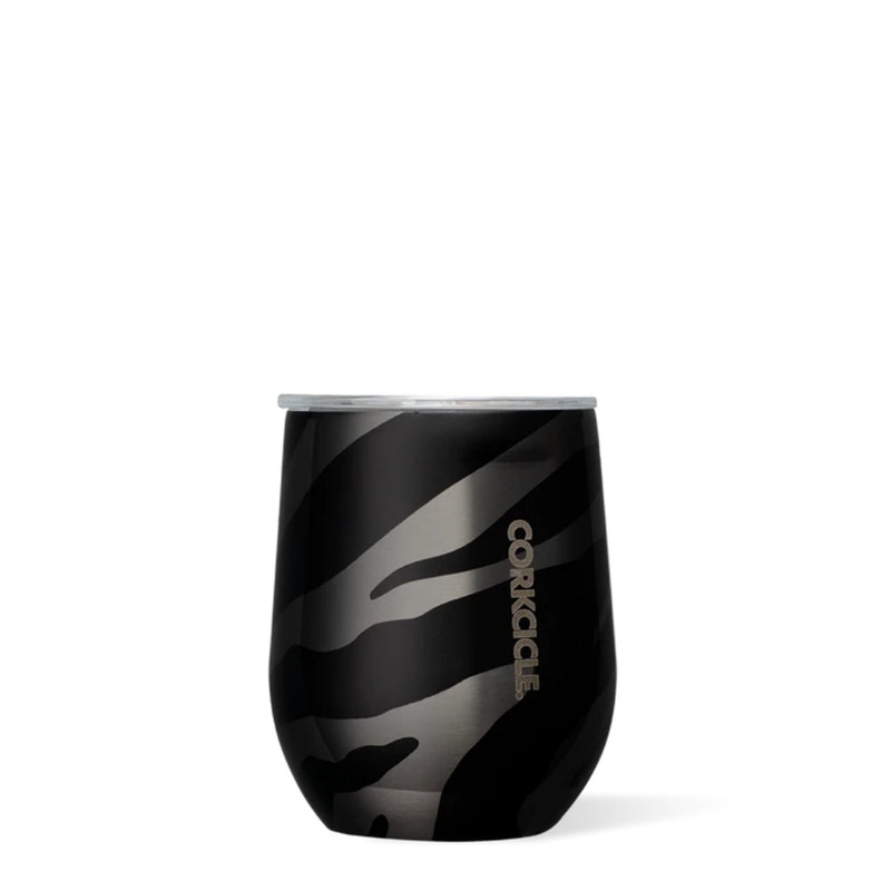 Corkcicle Exotic 12oz Stemless-Luxe Zebra