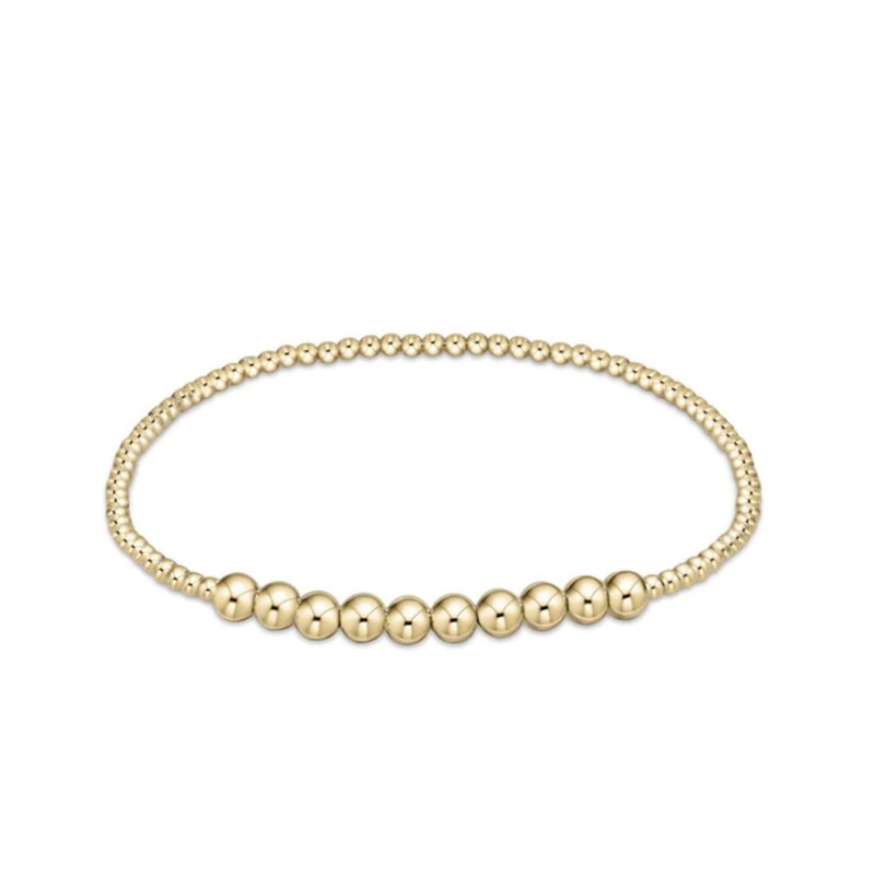enewton 6.25" Classic Beaded Bliss Bracelet - Gold 2mm