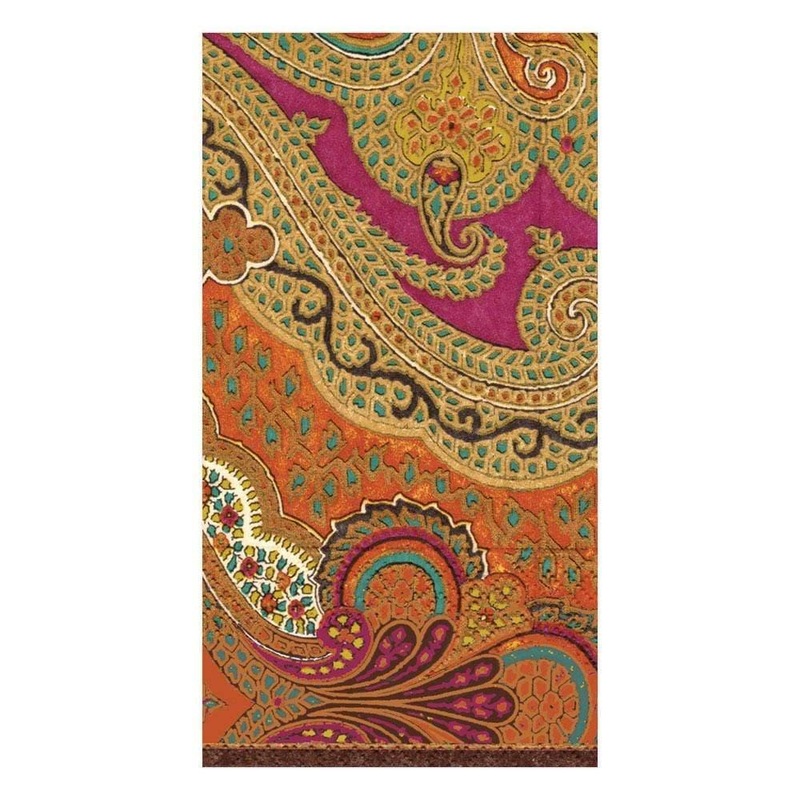 Caspari Jaipur-Spice Guest Towel Napkins - Package of 15