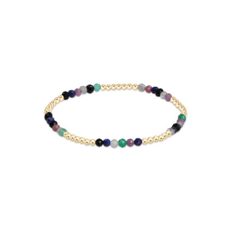 enewton 6.25" Blissful Pattern 2.5mm Bead Gemstone Bracelet - Hot Mess