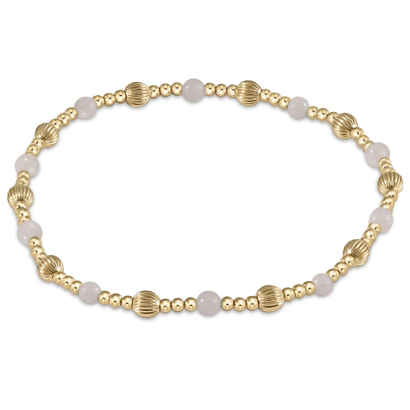 enewton 6.25" Dignity Sincerity Gemstone 4mm Bead Bracelet- Moonstone