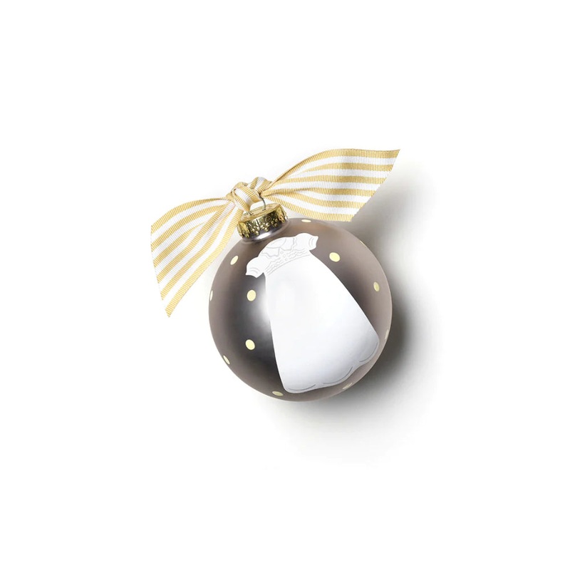 Coton Colors Christening Gown Glass Ornament