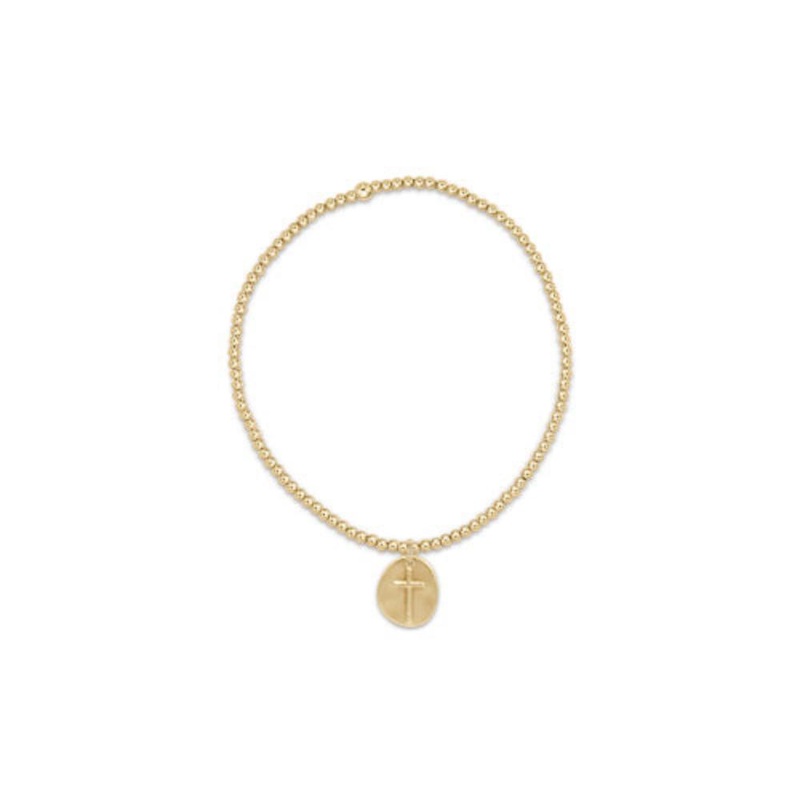 enewton 6.25" Classic Gold 2mm Bead Bracelet - Inspire Small Gold Charm