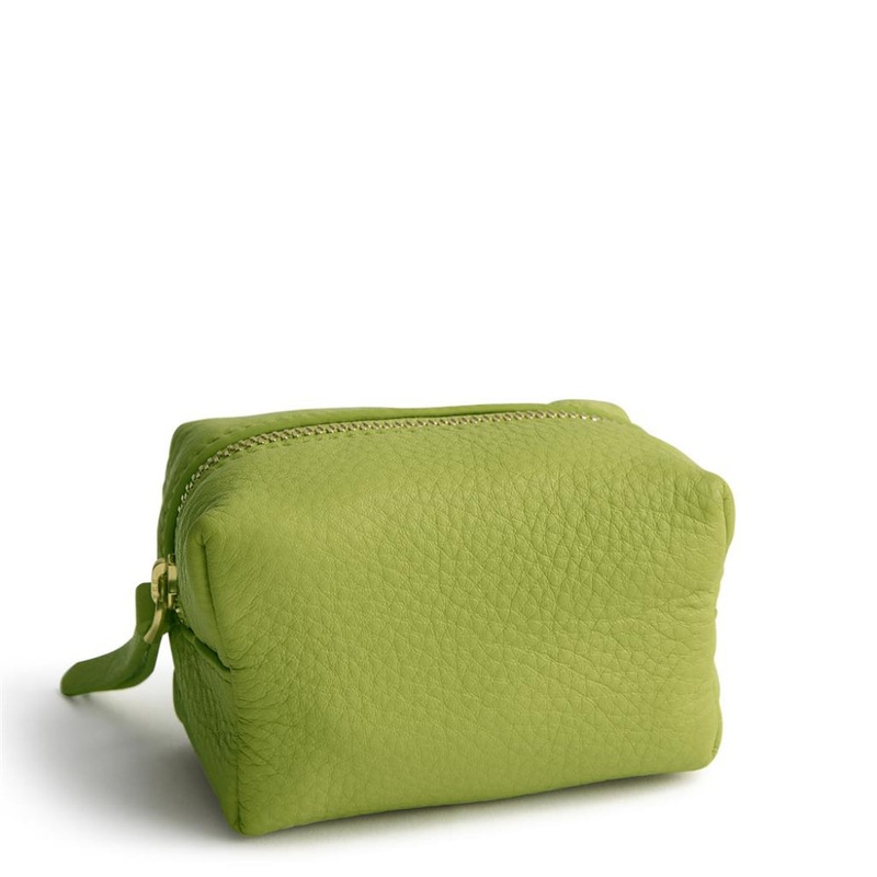 Vera Bradley Mini Cosmetic in Leather- Spinach Green