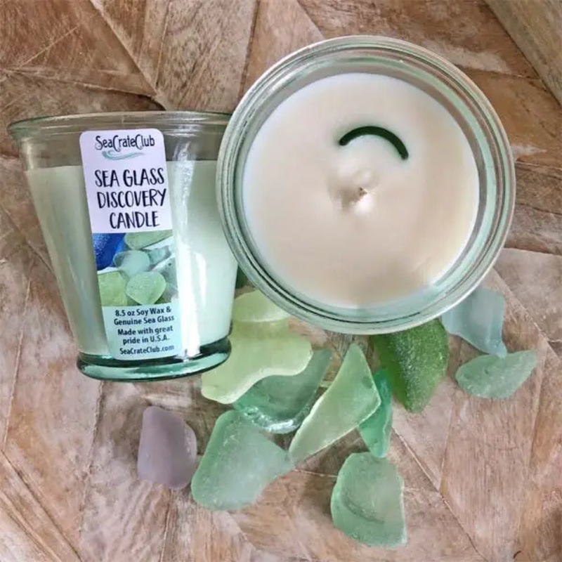 B McVan Designs Small Sea Glass Discovery Candle