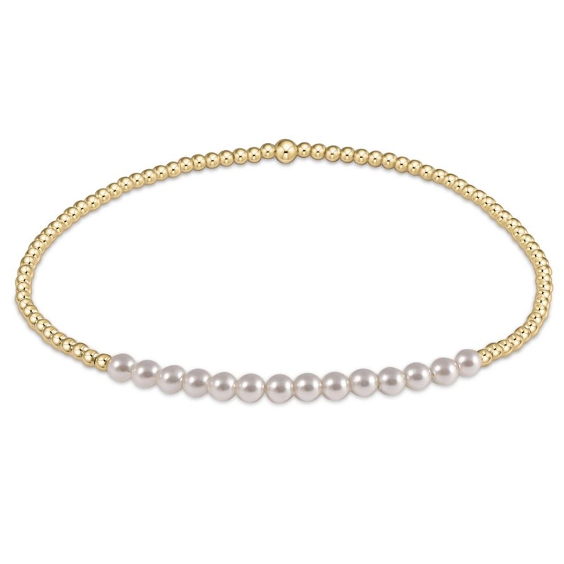 enewton 6.25" Classic Beaded Bliss Bracelet - Pearl 2mm