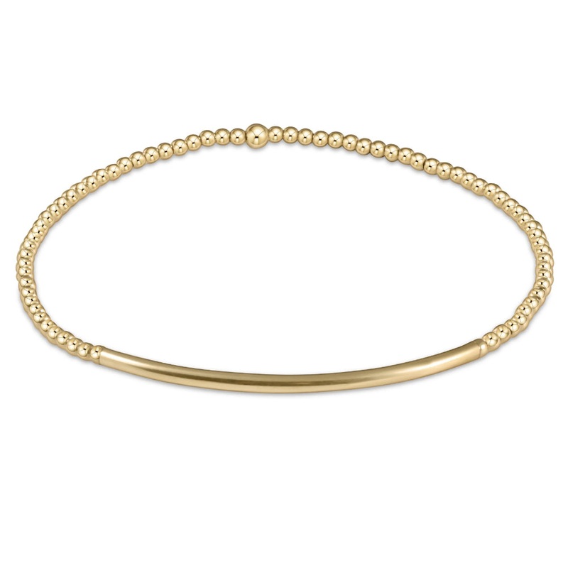 enewton 6.25" Classic Gold Bead Bracelet - Bliss Bar Smooth 2mm