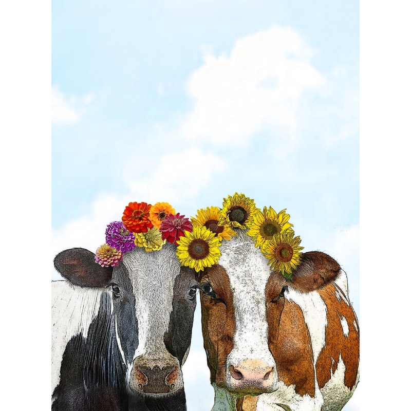 Alphie and Ollie Cows Cotton Kitchen Towel
