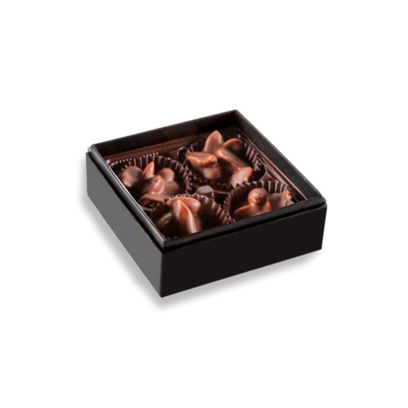 Bourbon Barrel Foods Chocolate Bourbon Smoked Salt & Pepper Peanut Clusters - 4 Piece Box