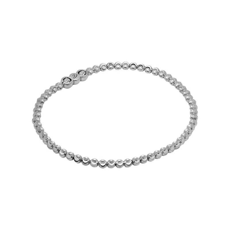 Desmos "Elastic Moon" Diamond-Cut Beaded Bracelet