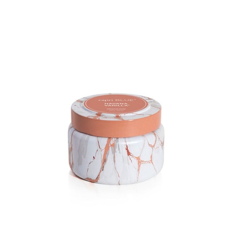 Capri Blue Havana Vanilla Modern Marble Travel Tin Candle 8.5 oz