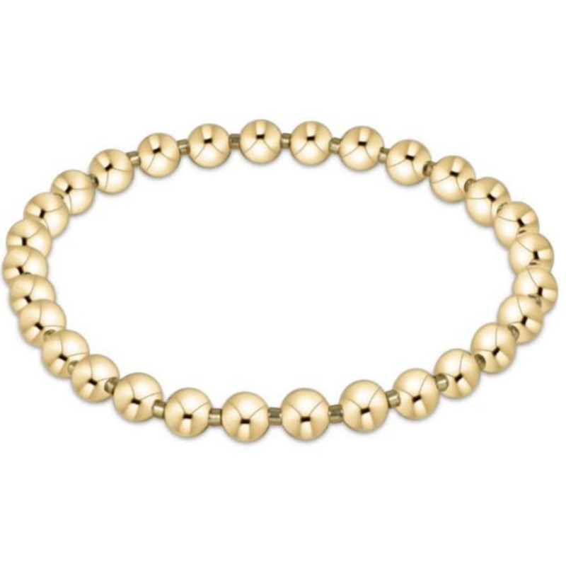 enewton 6.25" Gameday Hope Grateful 5mm Bead Bracelet - Gold Luster
