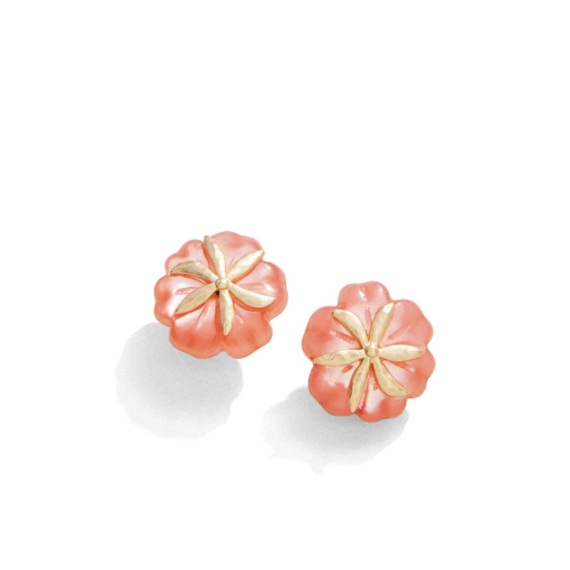 Spartina Carved Flower Stud Earrings