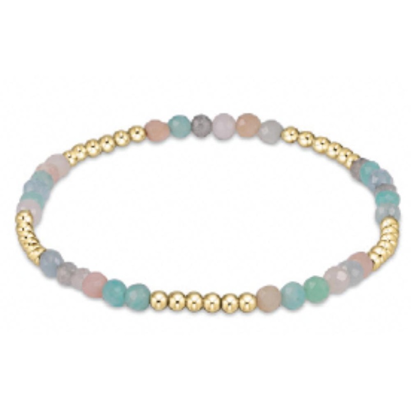 enewton 6.25" Blissful Pattern 2.5mm Bead Gemstone Bracelet - Hot Mess Spring/Summer