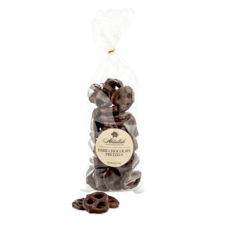 Abdallah Candies 6oz Bag Pretzels  Dark Chocolate