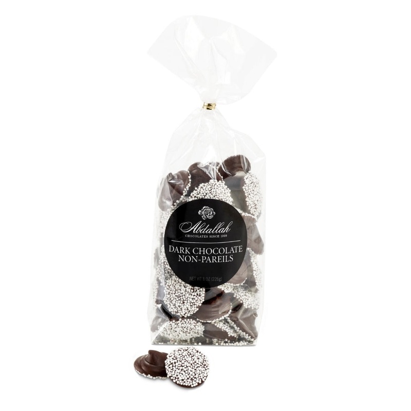 Abdallah Candies 8oz Bag Dark Chocolate Non Pareils