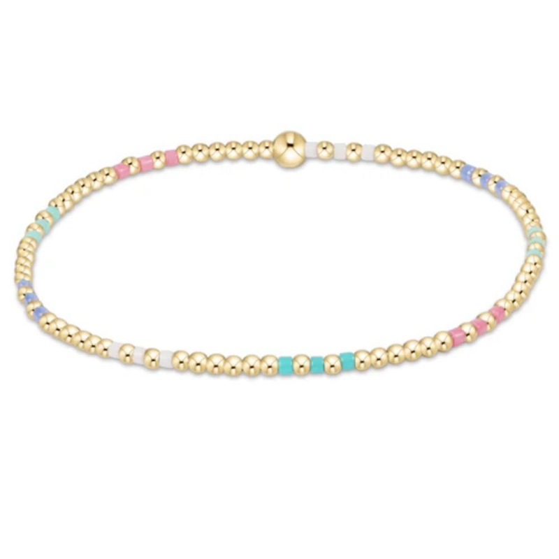 enewton 6.25" Hope Joy Pattern 2mm Bead Bracelet - Hot Mess SS25