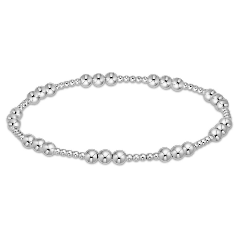 enewton 6.25" Classic Joy Pattern Bead Bracelet - Sterling 4mm