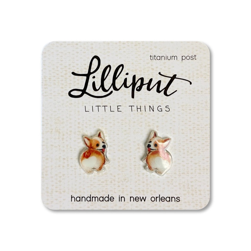 Lilliput Little Things Corgi Earrings