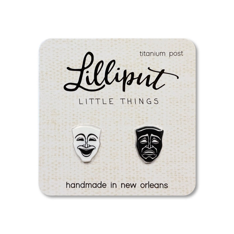 Lilliput Little Things Drama Mask Earrings