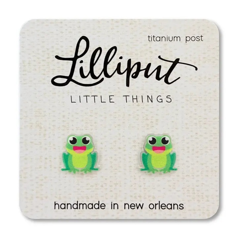 Lilliput Little Things Frog Earrings