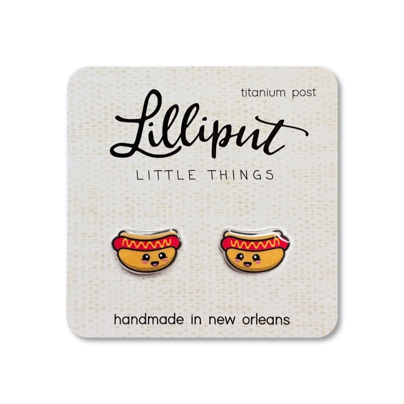 Lilliput Little Things Kawaii Hot Dog Earrings