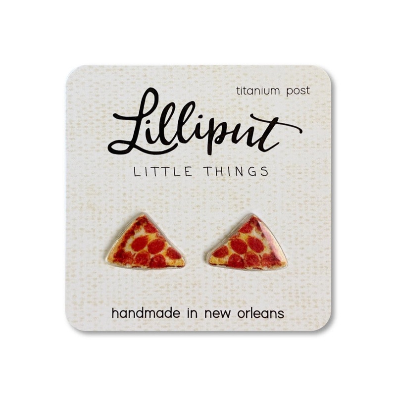 Lilliput Little Things Pizza Earrings