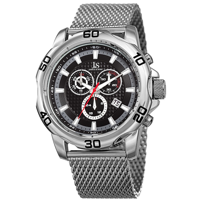 Joshua & Sons Men's Quartz Watch JX123SSBK