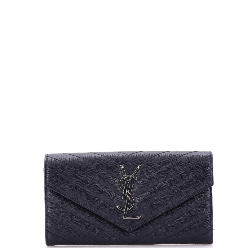 Classic Monogram Flap Wallet Matelasse Chevron Leather Large S744816835893