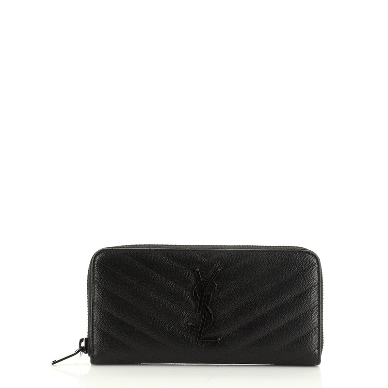 Classic Monogram Zip Around Wallet Matelasse Chevron Leather S744816733147