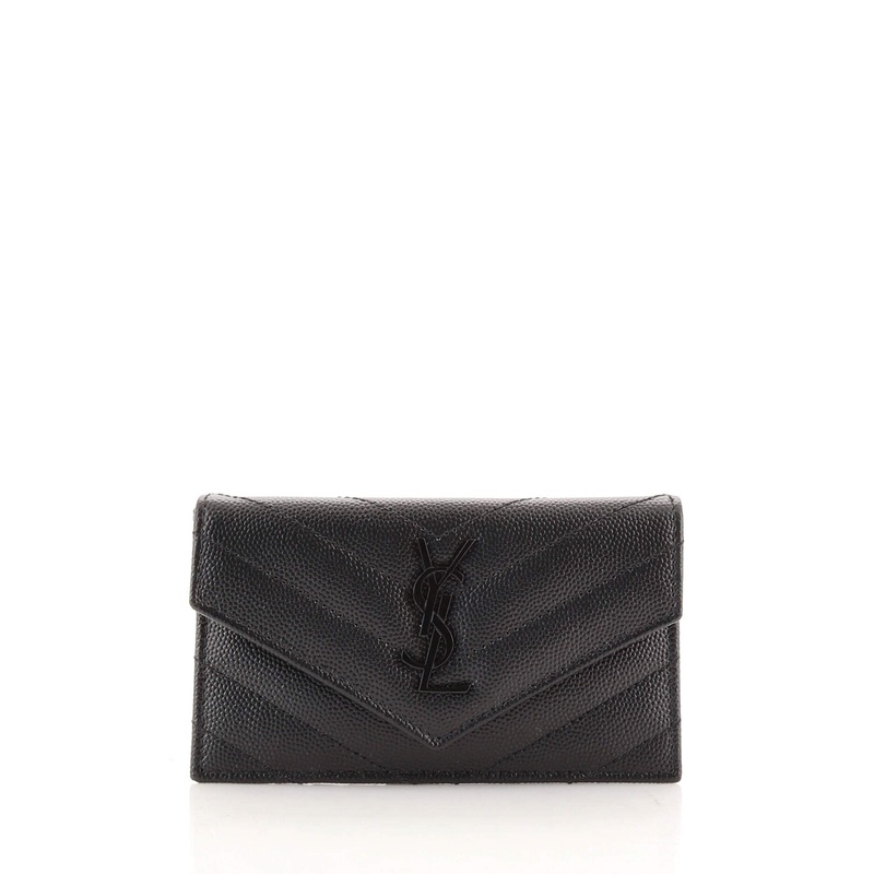 Monogram Fragments Flap Card Case Matelasse Chevron Leather S744816569176