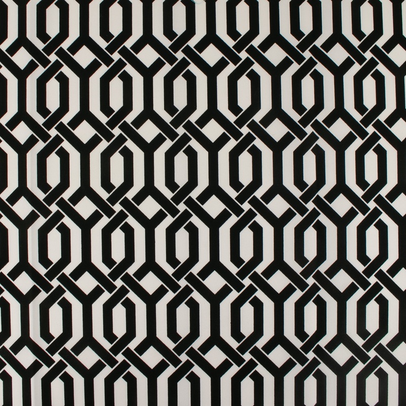 Outdoor Decor Fabric - Bombay - Monstera Trellis  - Black