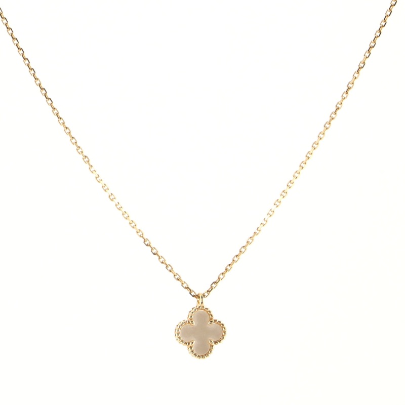 Sweet Alhambra Pendant Necklace 18K Yellow Gold and Mother of Pearl S744816605934